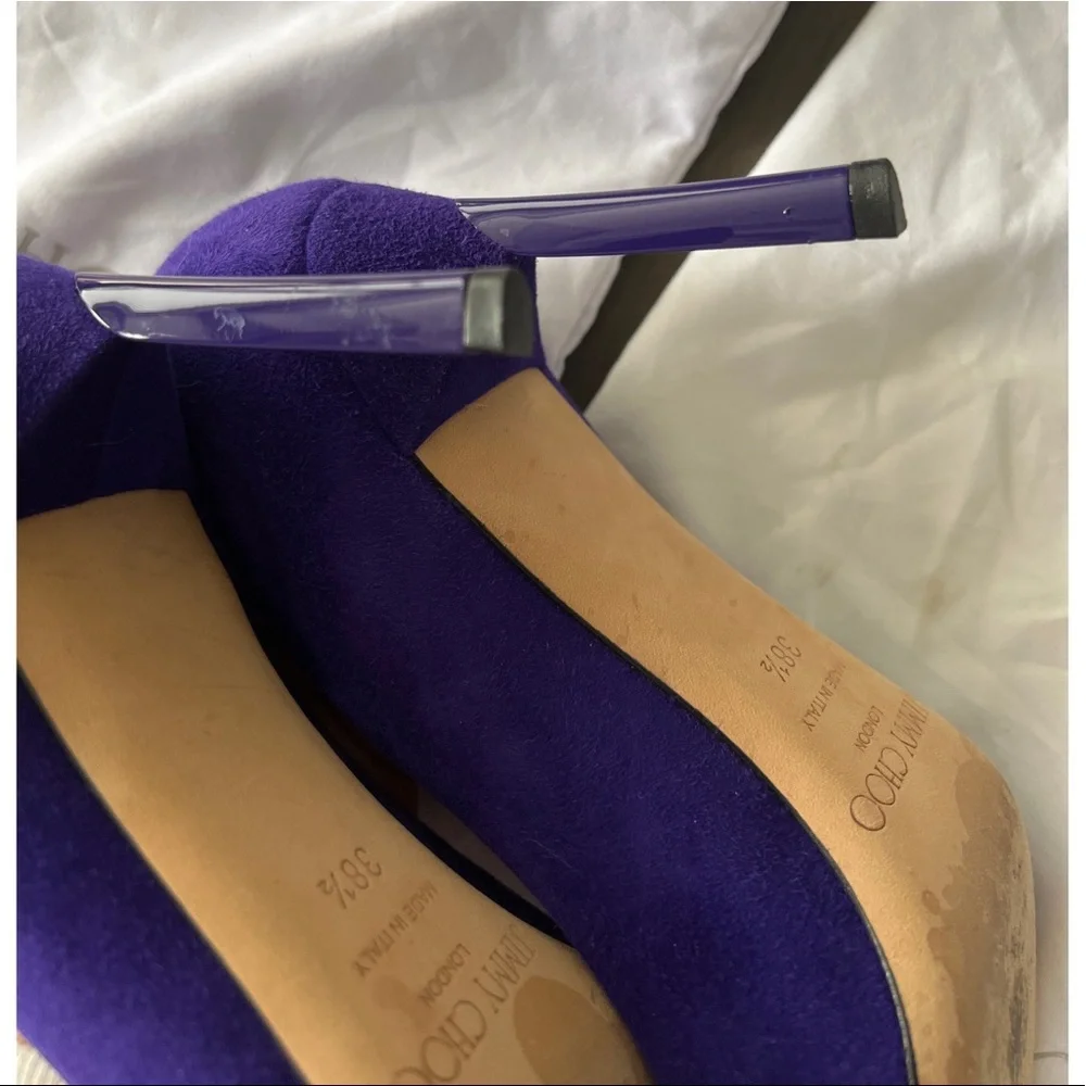 Jimmy Choo Electric Blue Suede Pointed-Toe Pumps